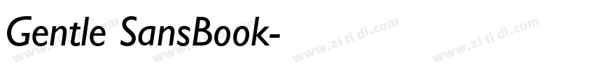 Gentle SansBook字体转换
